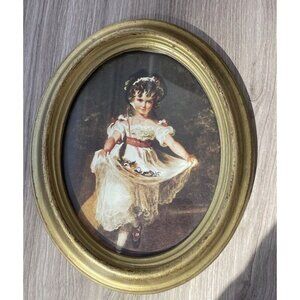 Vintage Oval Gold Frame Mini Ms Murray framed print Sir Thomas Lawrence